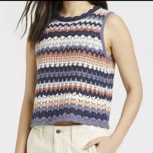 Universal Thread Openwork Sweater Tank/Vest NWT Women’s Size Extra Large